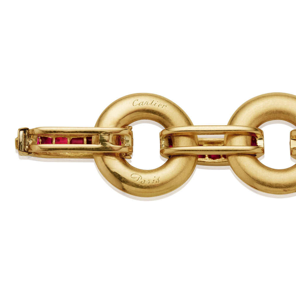 
                      
                        Macklowe Gallery Cartier Paris Late Art Deco Ruby Bracelet
                      
                    