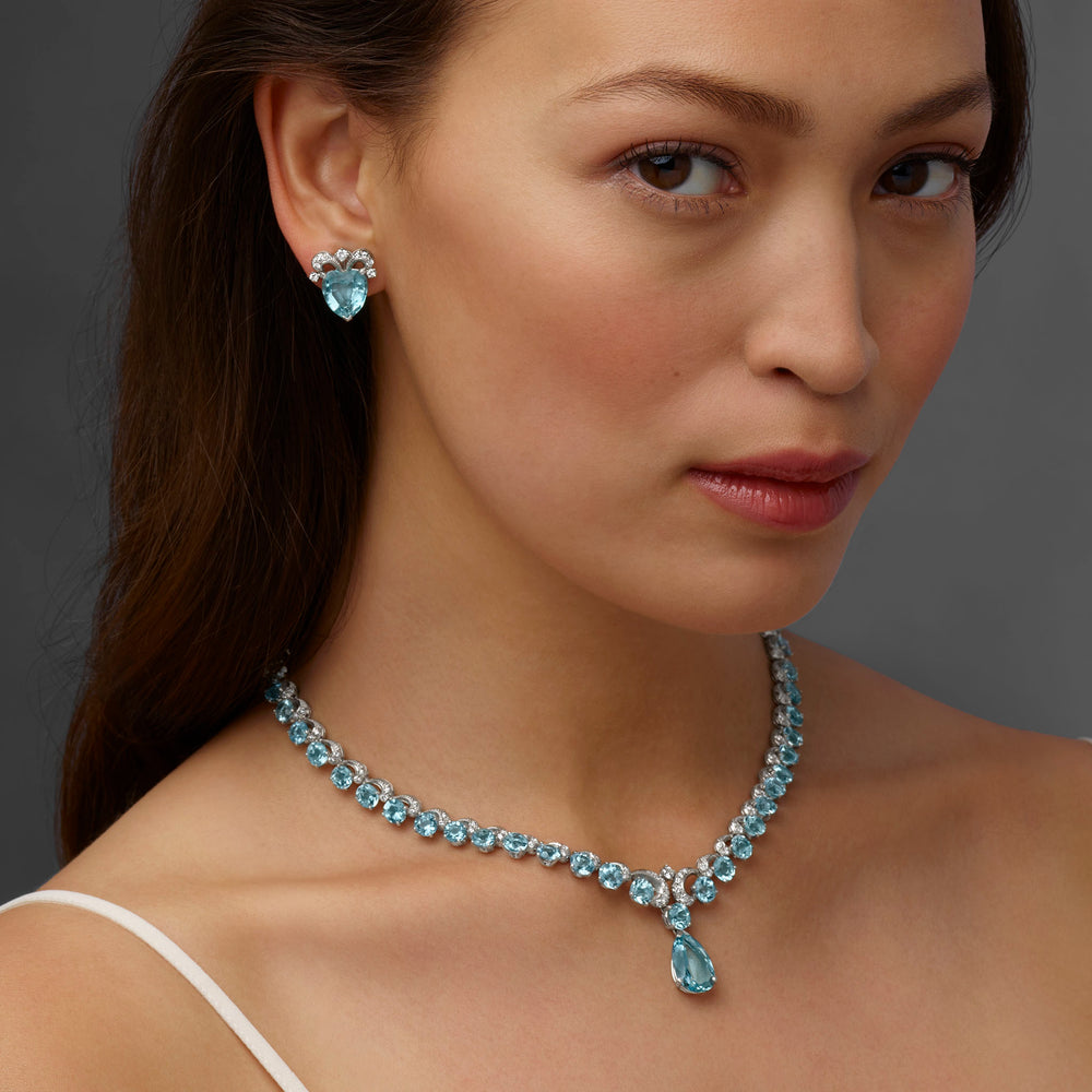 Macklowe Gallery Oscar Heyman Mid-Century Aquamarine Suite