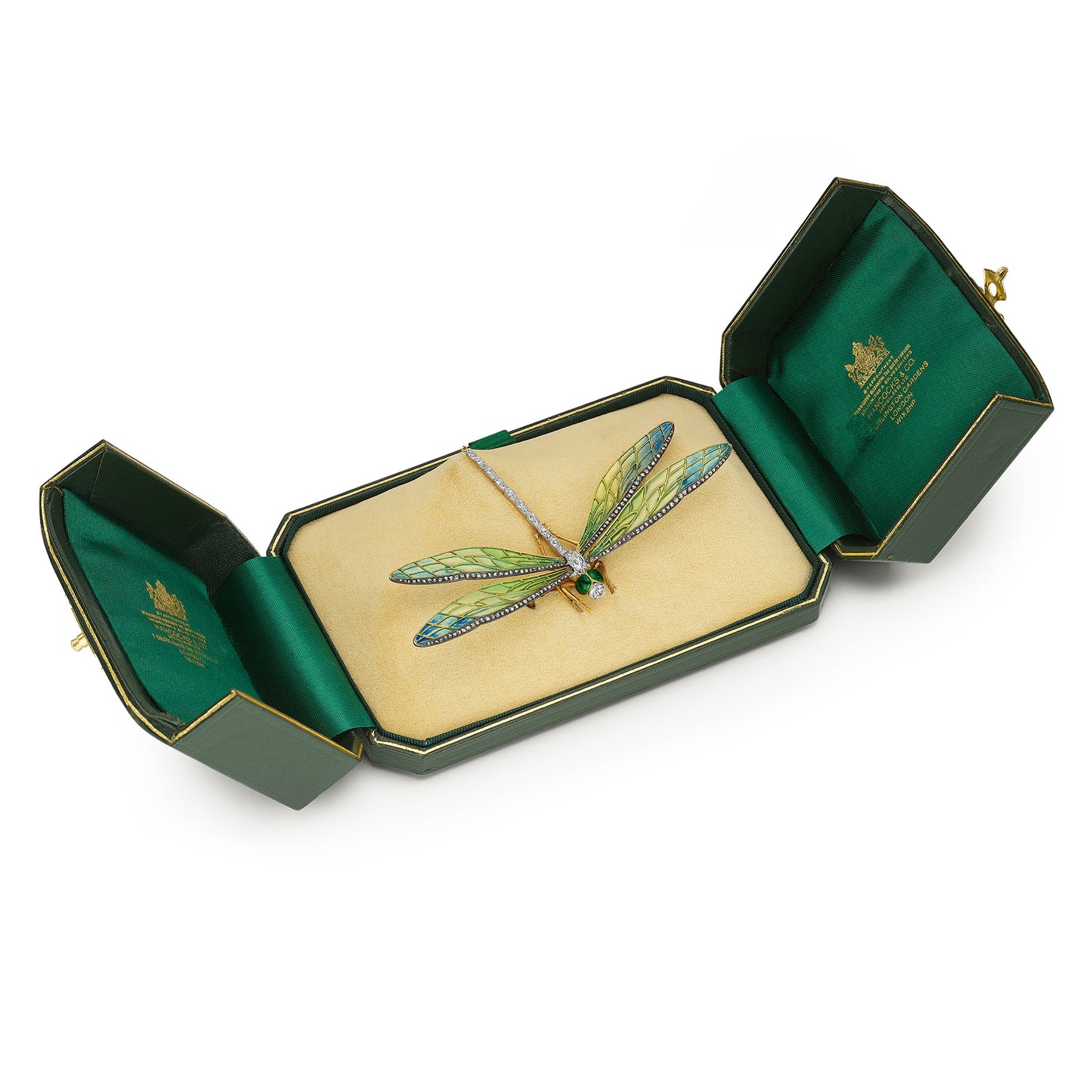 Macklowe Gallery Edgar Bensé for Boucheron Plique-à-jour Enamel Dragonfly Brooch