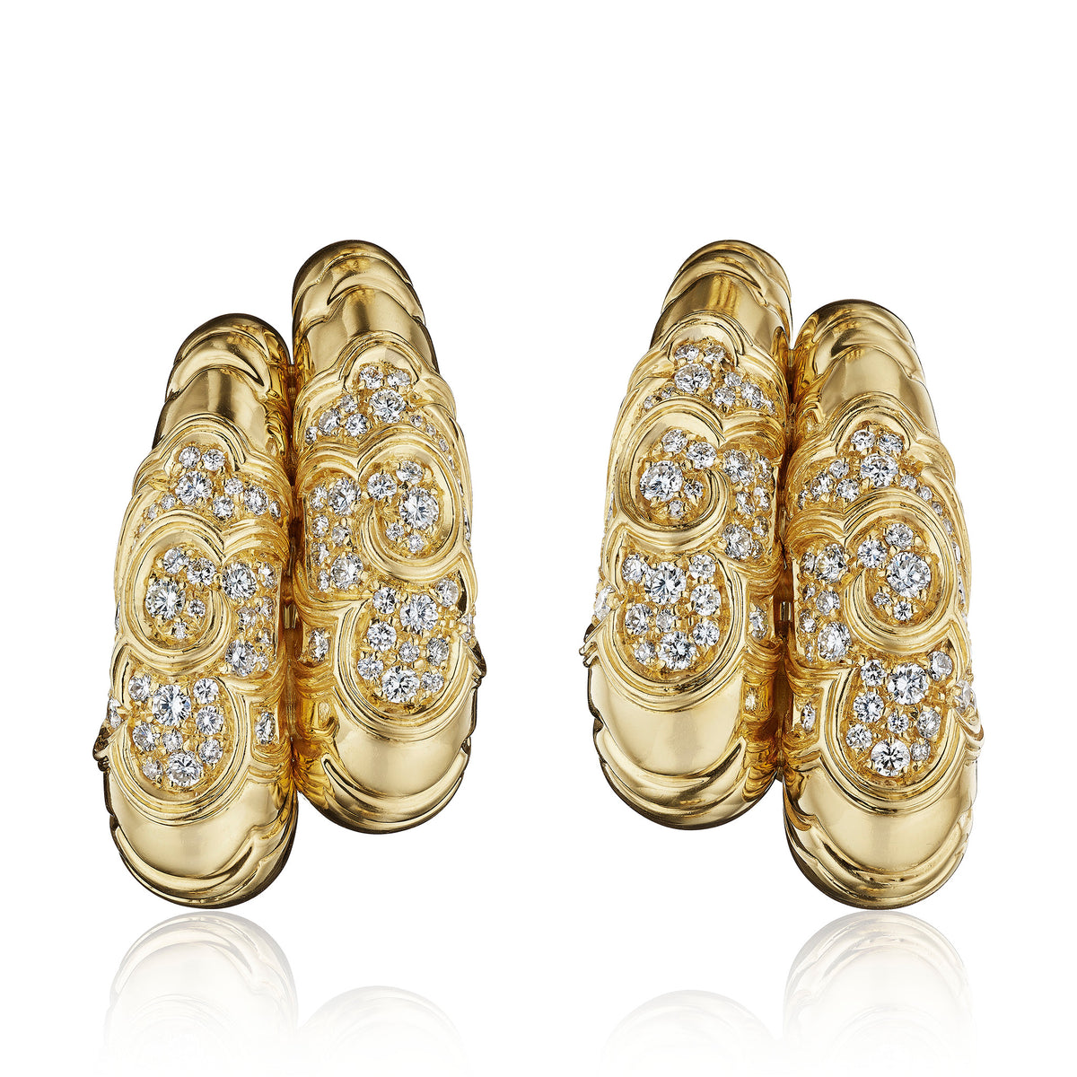 Macklowe Gallery Marina B "Onda Beta 2" Diamond Earrings