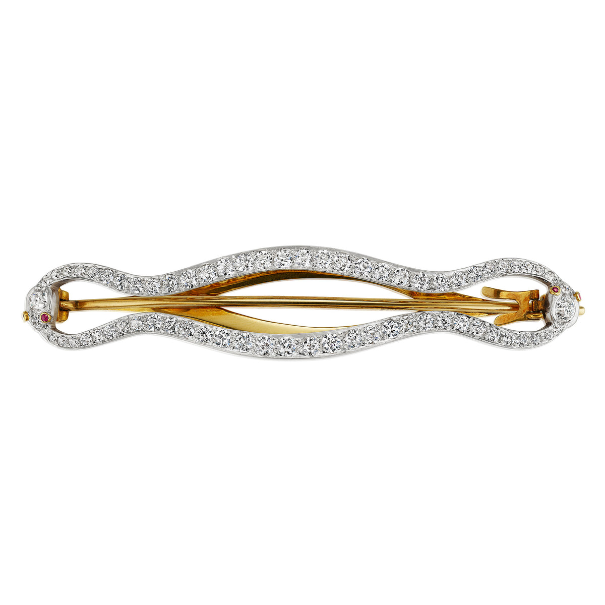 Macklowe Gallery Tiffany & Co. Edwardian Diamond Snake Barrette