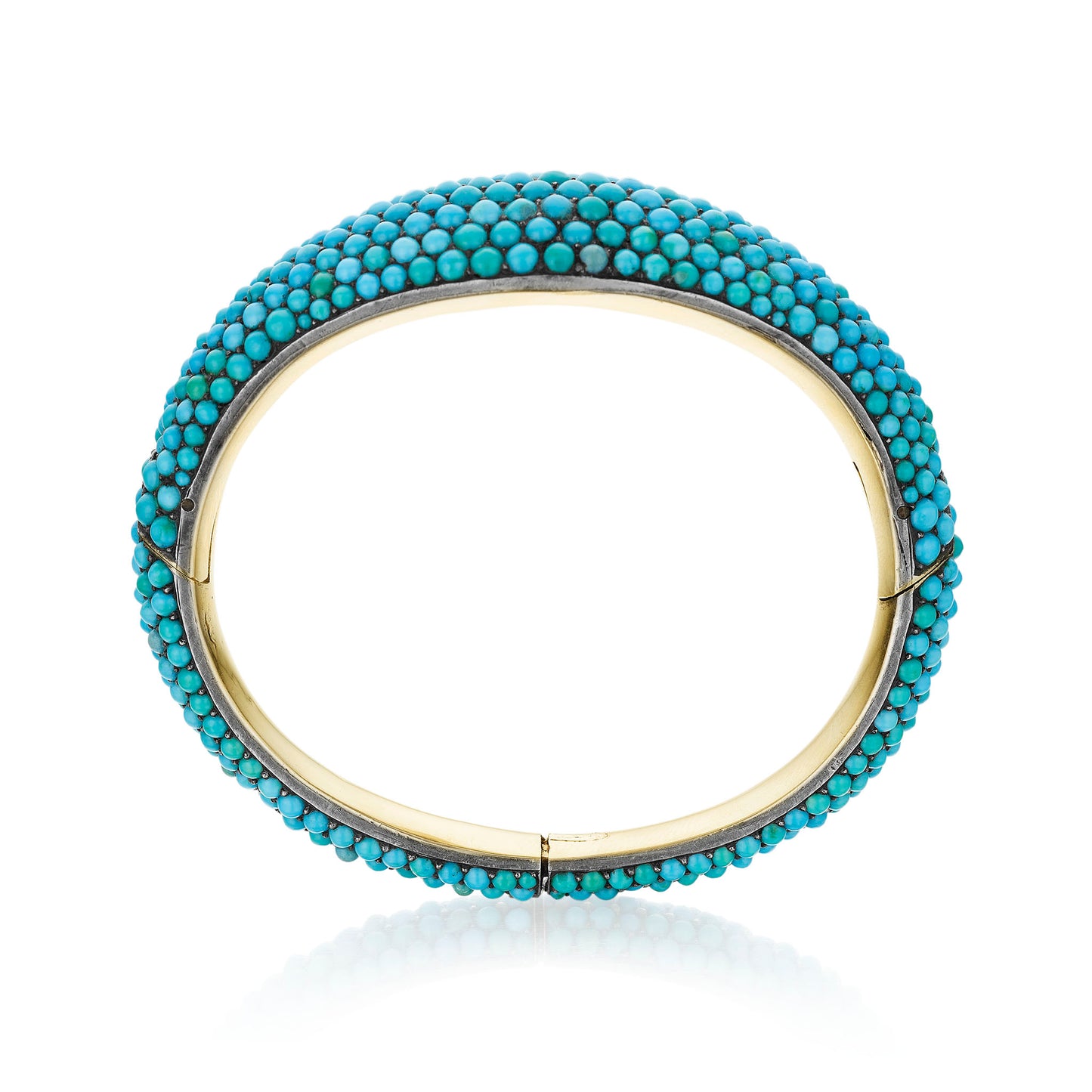 Macklowe Gallery Antique Turquoise Bangle Bracelet