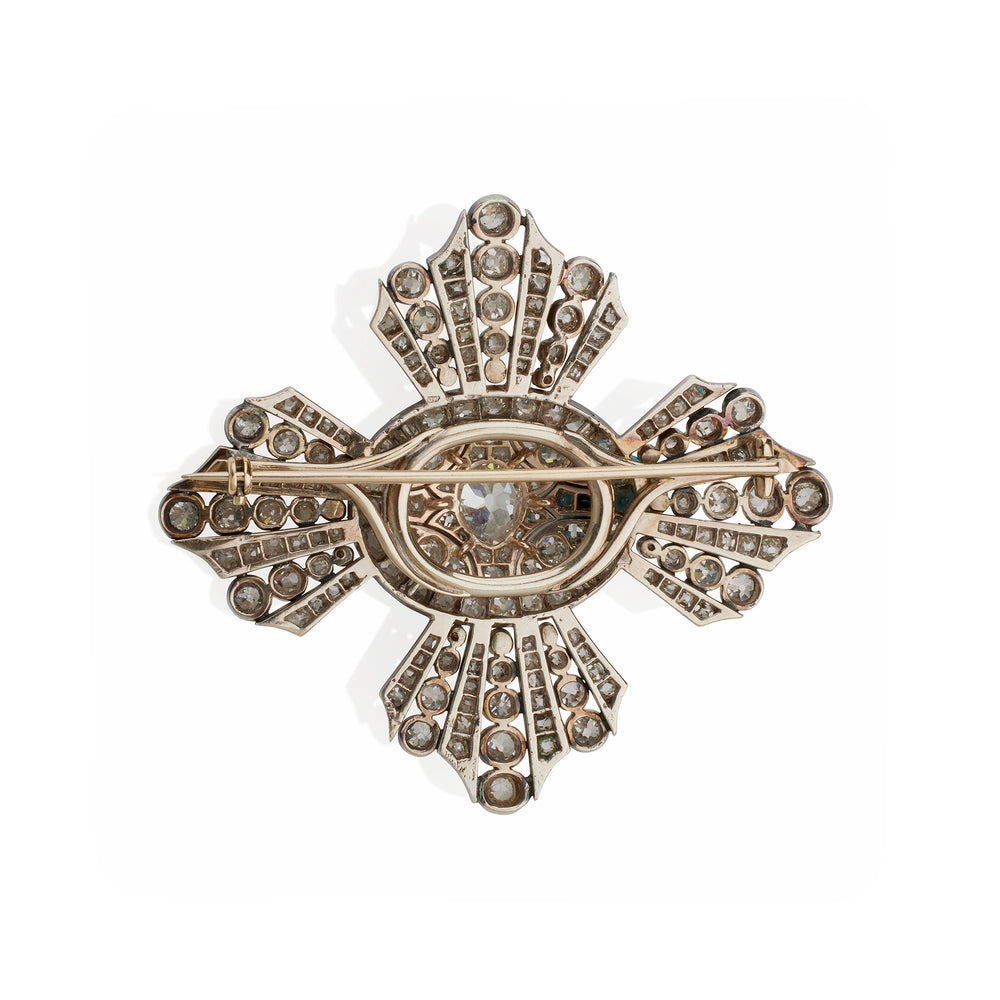 
                      
                        Macklowe Gallery Old Mine-cut Diamond Cross Brooch
                      
                    