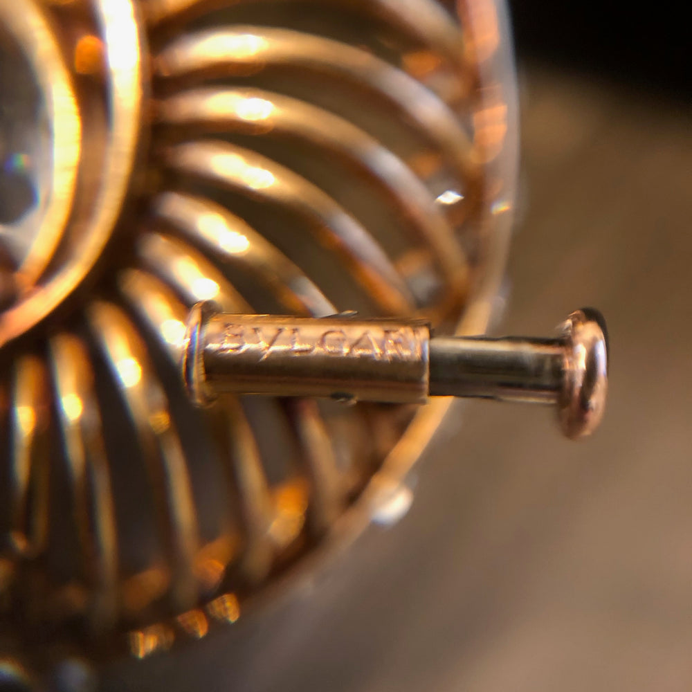 
                      
                        Macklowe Gallery Bulgari Gold and Diamond Spiral Brooch
                      
                    