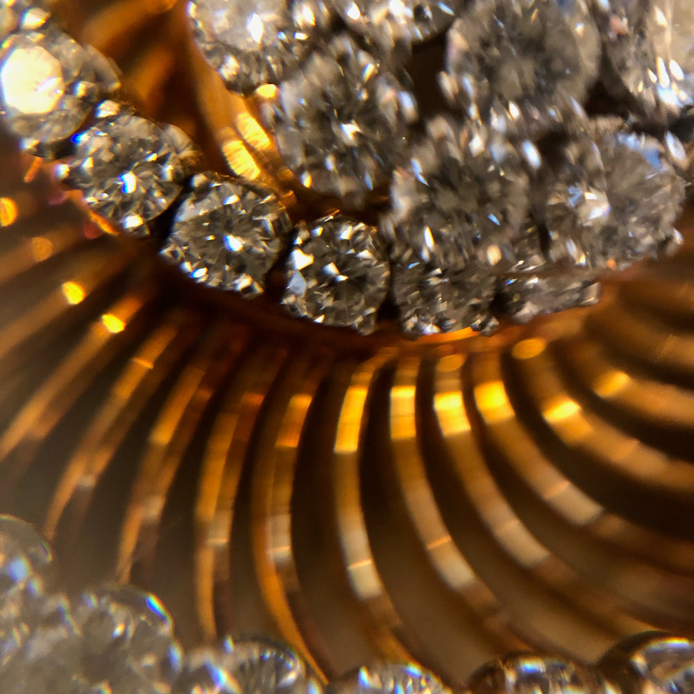 
                      
                        Macklowe Gallery Bulgari Gold and Diamond Spiral Brooch
                      
                    