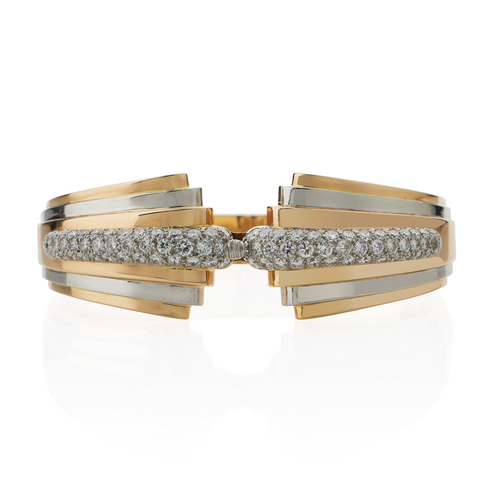 
                      
                        Macklowe Gallery Tiffany & Co. Art Moderne Bracelet and Clip
                      
                    