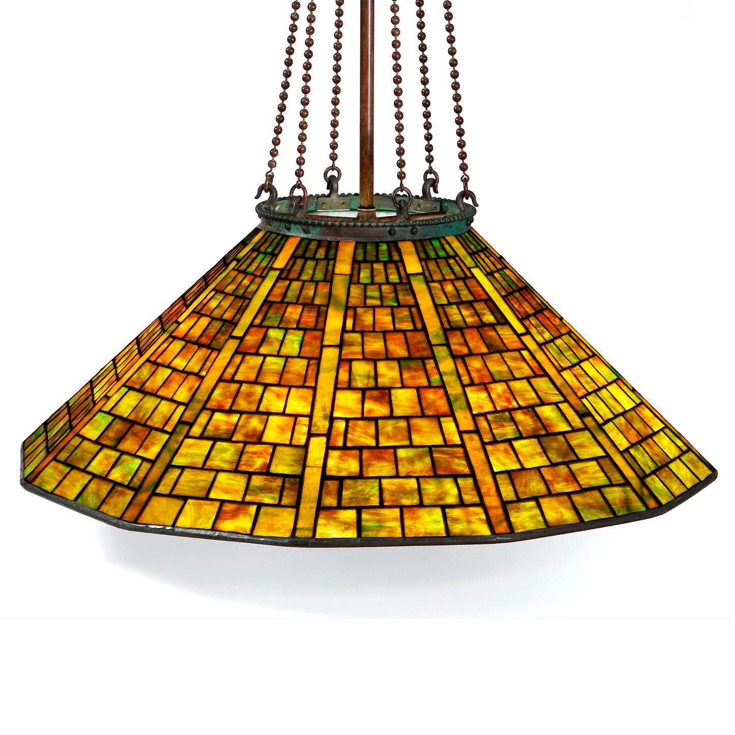 Macklowe Gallery Tiffany Studios New York "Geometric" Chandelier