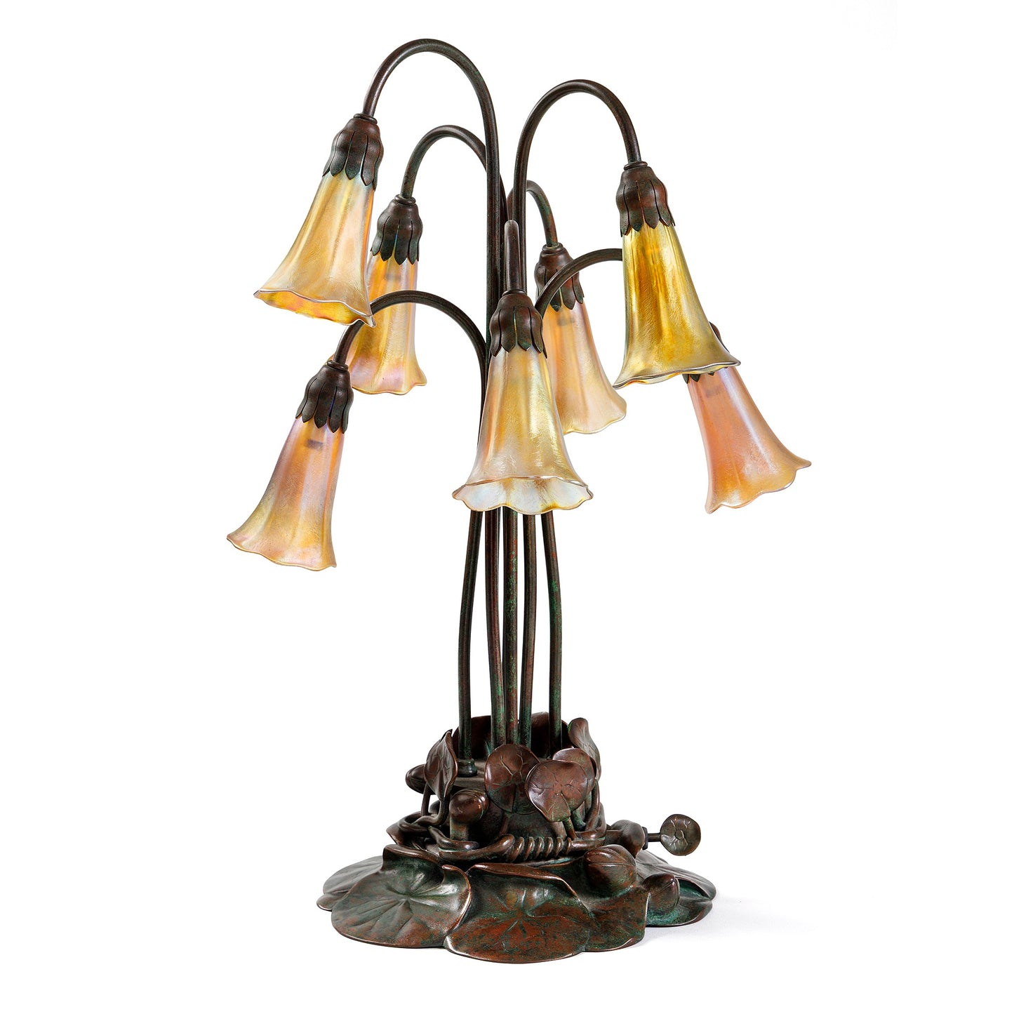 Macklowe Gallery Tiffany Studios New York "Seven Light Lily" Table Lamp