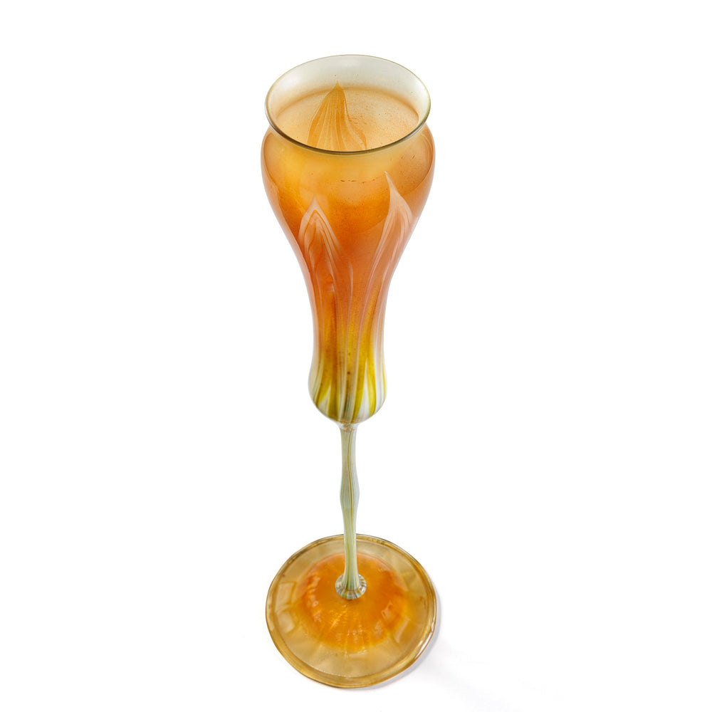 
                      
                        Macklowe Gallery A Favrile flowerform vase by Tiffany Studios New York.
                      
                    