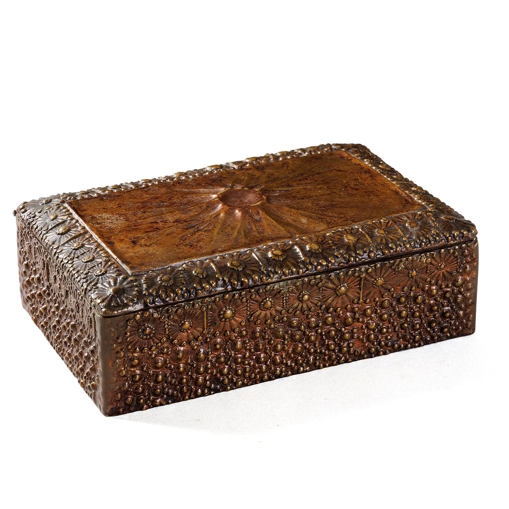 Macklowe Gallery Tiffany Studios New York Lacquered Bronze "Volcano" Humidor