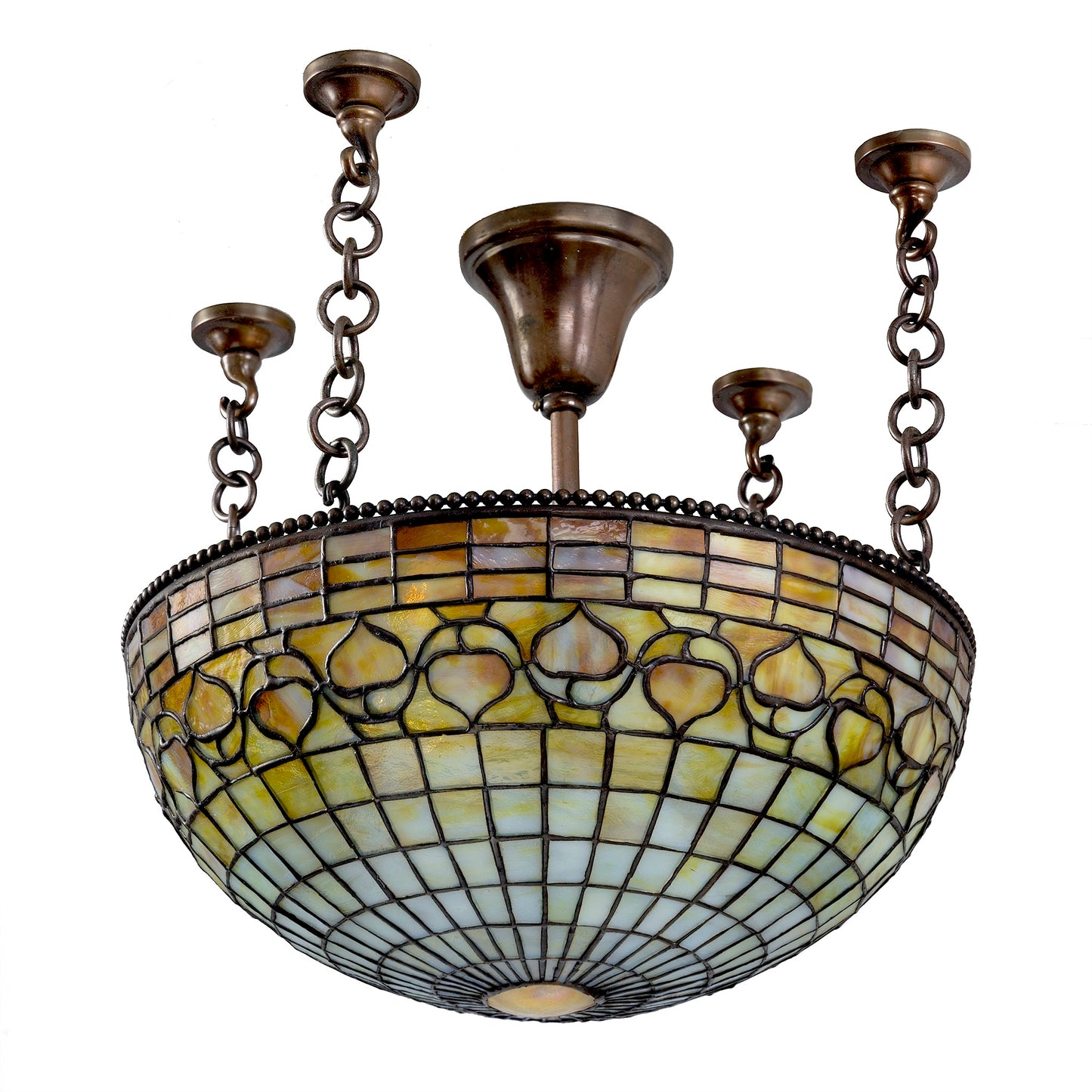 Macklowe Gallery Tiffany Studios New York "Vine Border" Plafonnier