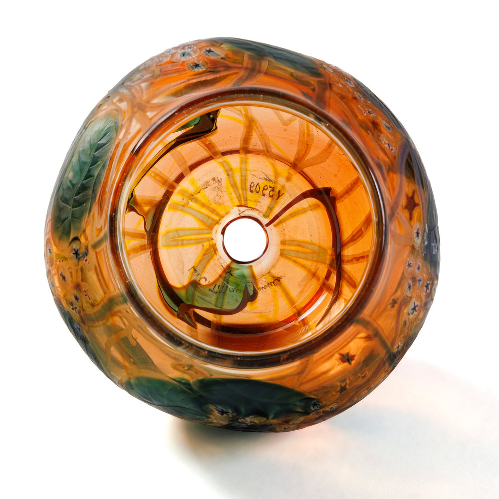 
                      
                        Macklowe Gallery Tiffany Studios New York "Leaf & Vine" Wheel-Carved Favrile Glass Vase
                      
                    