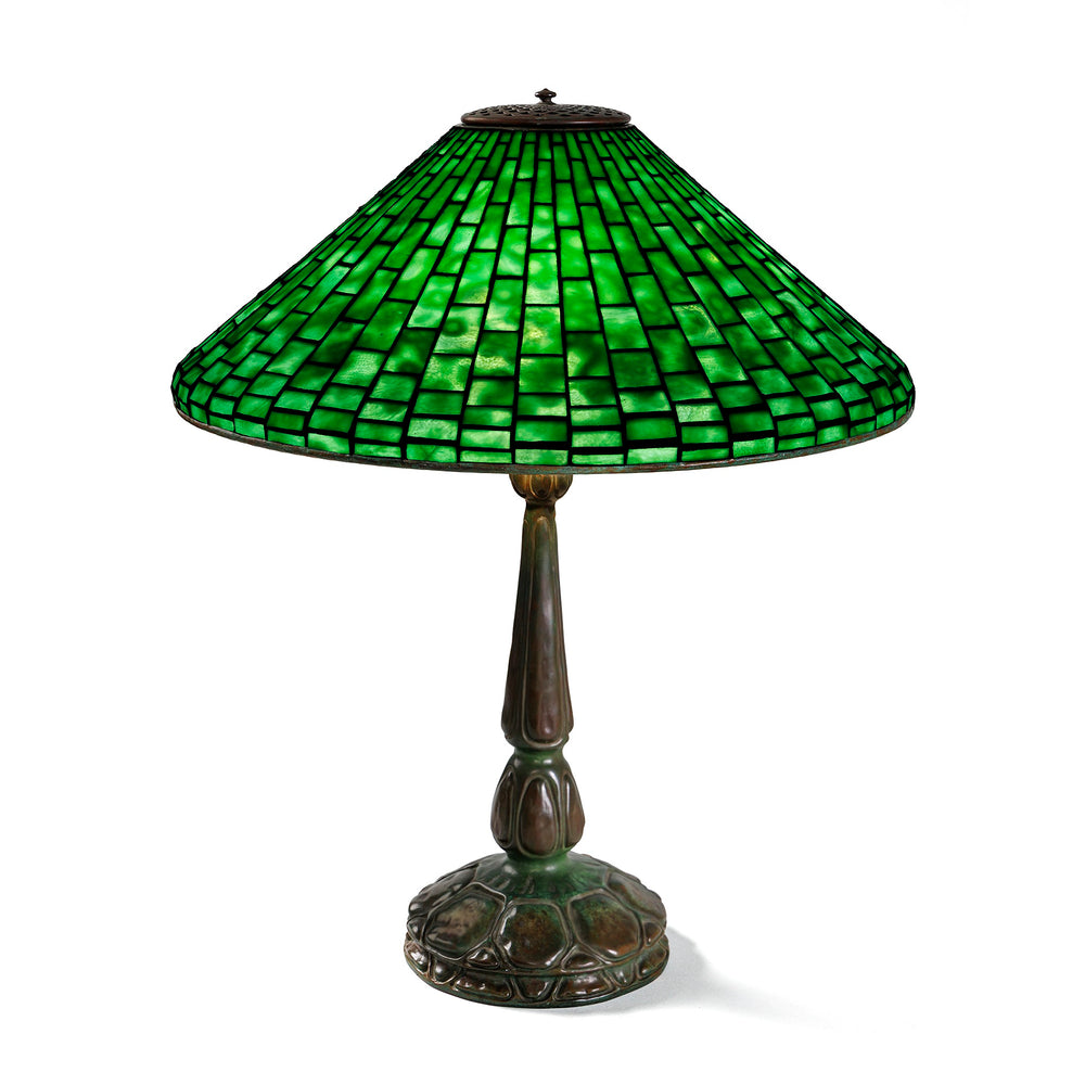 Macklowe Gallery Tiffany Studios New York "Plain Squares" Table Lamp