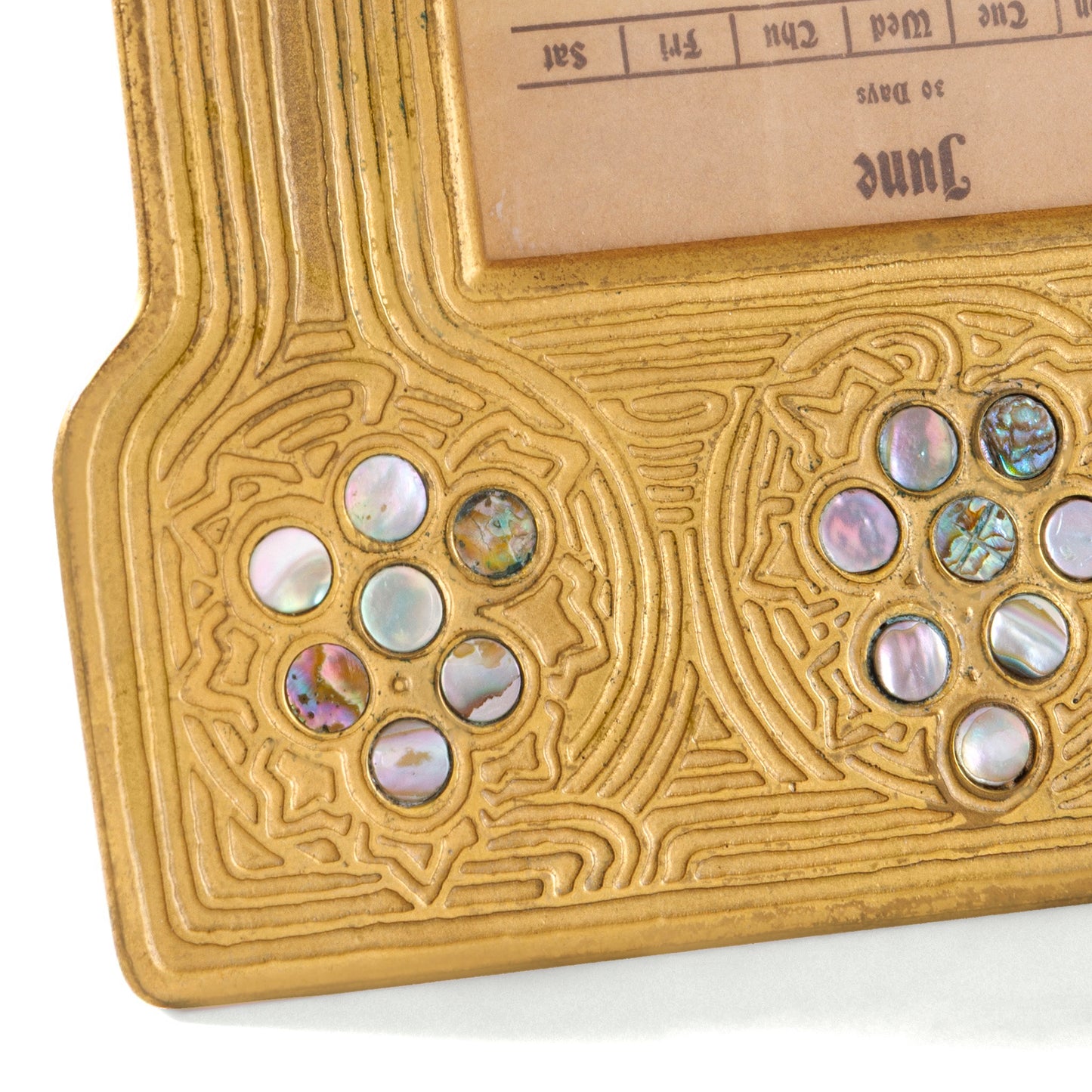 Macklowe Gallery Tiffany Studios New York "Abalone" Calendar Frame.