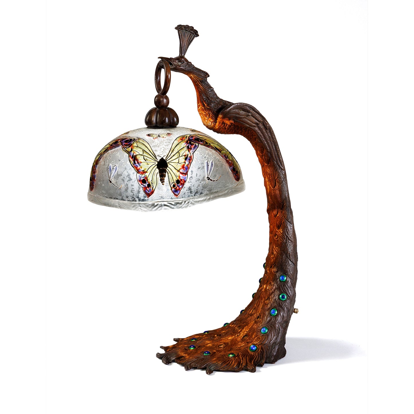Macklowe Gallery Antoine Rollet "Peacock" Table Lamp