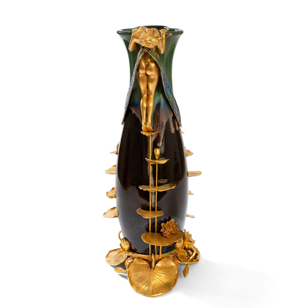 
                      
                        Macklowe Gallery Louis Chalon "Libellule" Enamel, Gilt Bronze, and Ceramic Vase
                      
                    
