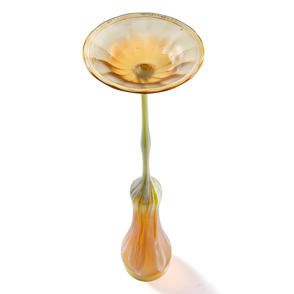 
                      
                        Macklowe Gallery A Favrile flowerform vase by Tiffany Studios New York.
                      
                    
