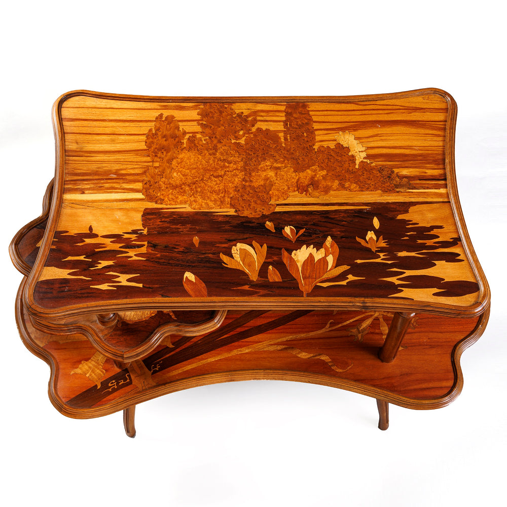 
                      
                        Macklowe Gallery Émile Gallé “Fleur de l’Eau” Three-tiered Table
                      
                    