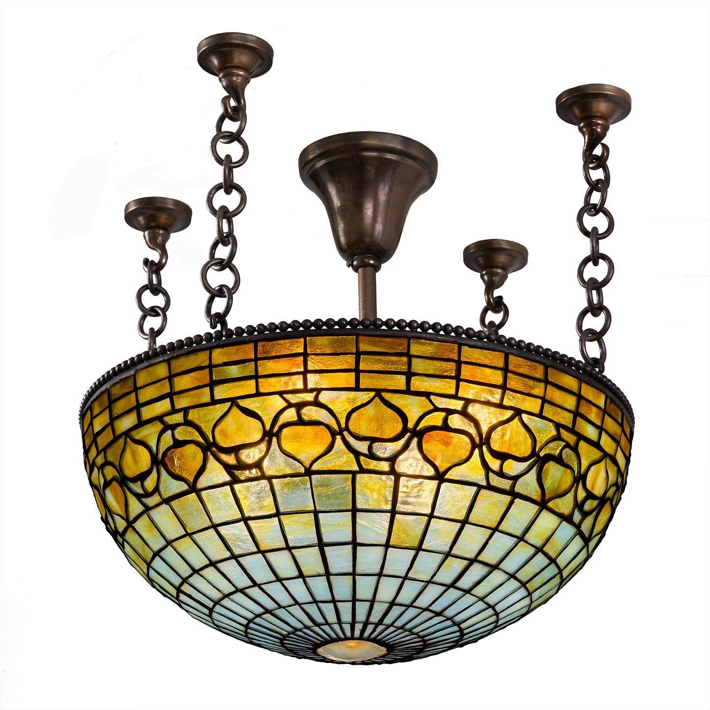 Macklowe Gallery Tiffany Studios New York "Vine Border" Plafonnier