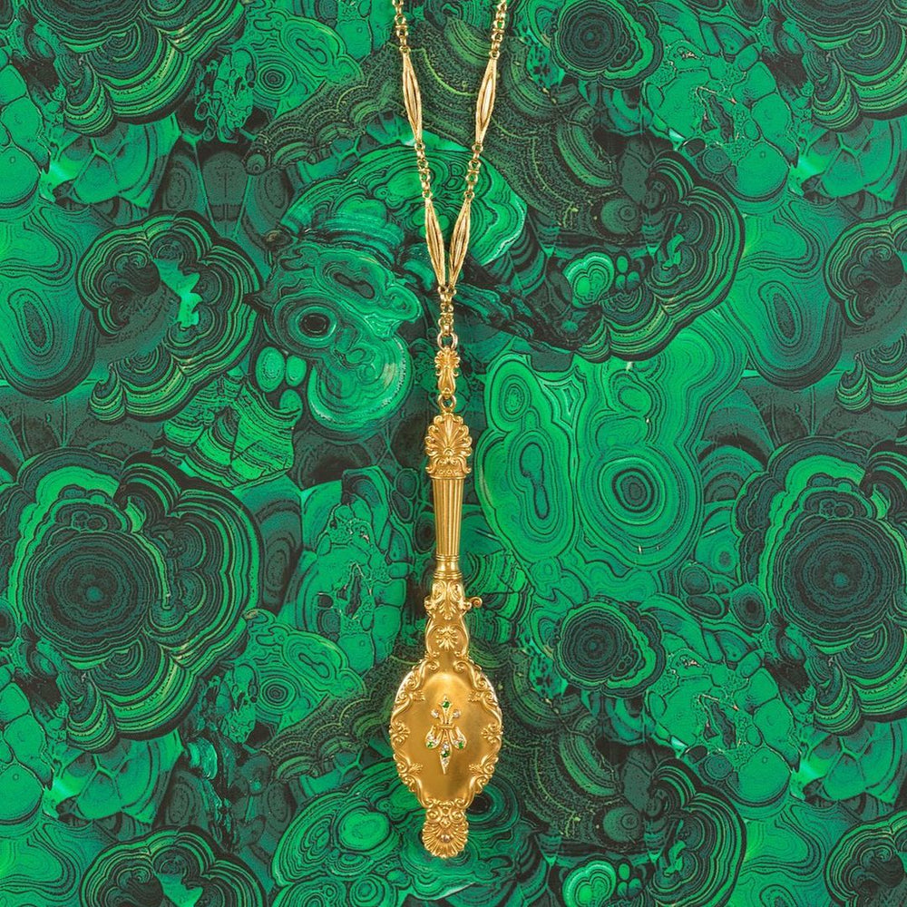 
                      
                        Demantoid Garnet and Diamond Lorgnette Necklace
                      
                    