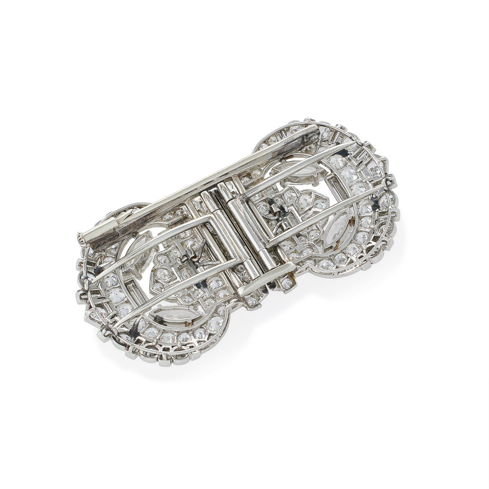 
                      
                        Macklowe Gallery Cartier London Indian-Inspired Diamond Double Clip Brooch
                      
                    