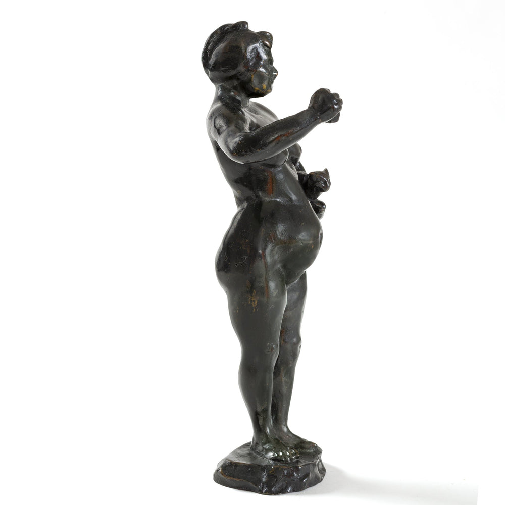 
                      
                        Macklowe Gallery François-Rupert Carabin "Woman and Cat" Patinated Bronze Sculpture
                      
                    