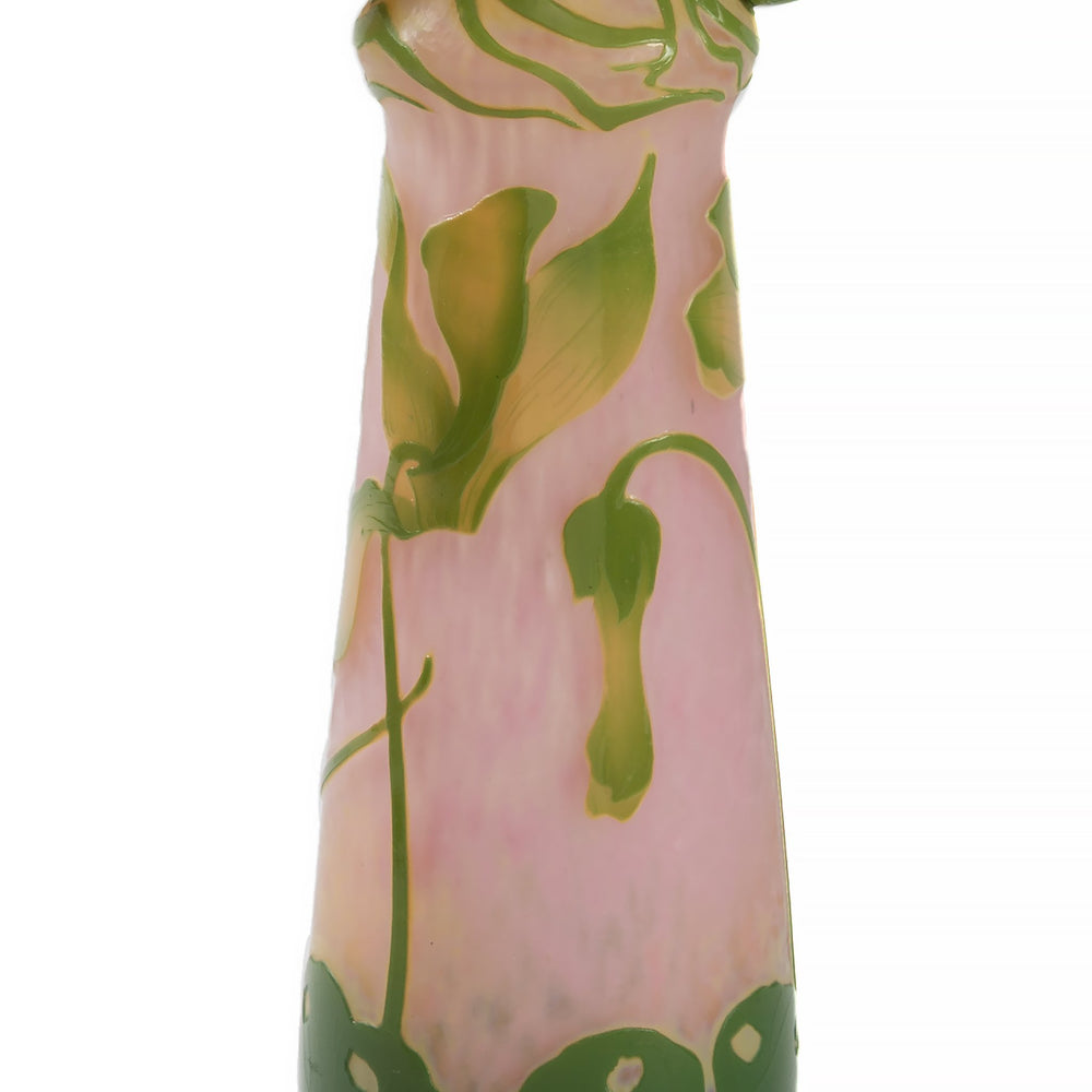 
                      
                        Macklowe Gallery Daum Nancy Cyclamen Glass Vase with Handles
                      
                    