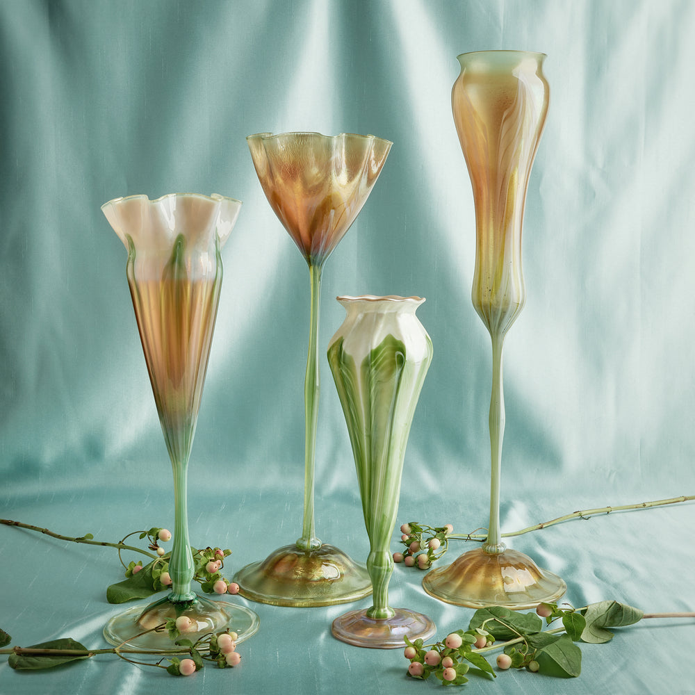 
                      
                        Tiffany Studios New York "Calyx" Flower Form Favrile Glass Vase
                      
                    