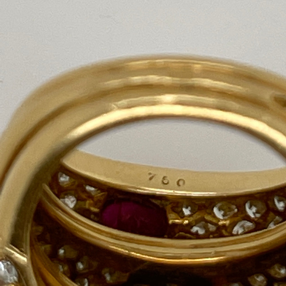 
                      
                        Cartier Paris Ruby  “Three Band” Ring
                      
                    