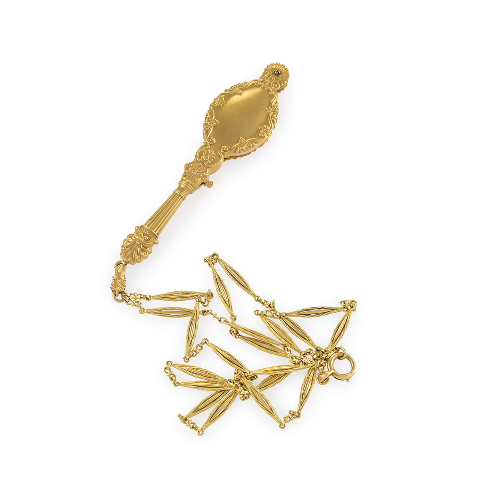 
                      
                        Macklowe Gallery Demantoid Garnet and Diamond Lorgnette Necklace
                      
                    