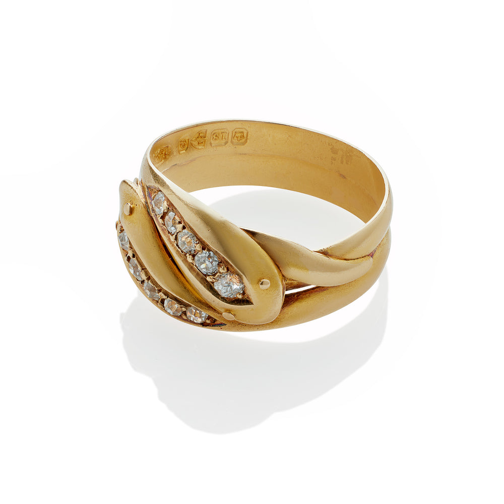 
                      
                        Macklowe Gallery English Diamond Double Snake Ring
                      
                    