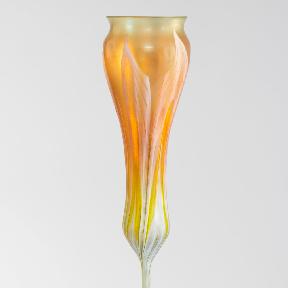 
                      
                        Macklowe Gallery Tiffany Studios New York "Calyx" Flower Form Favrile Glass Vase
                      
                    
