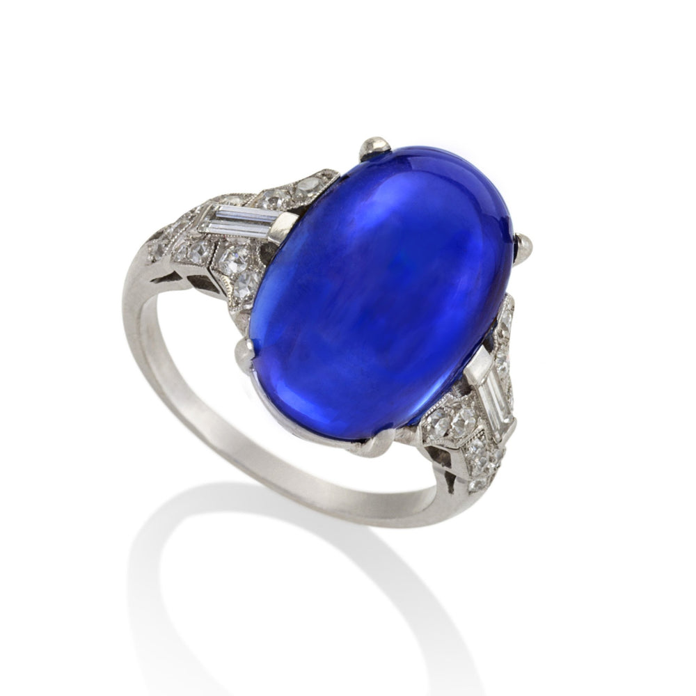 
                      
                        Macklowe Gallery Ceylon No-Heat Sapphire and Diamond Ring
                      
                    